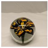 Vintage Art Glass Paperweight 4" R