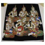 Exquisite Thai Art Print on Cloth 14 x 14