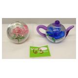 Vintage Dynasty Art Glass Paperweights set 2