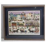 Folk art print by Bill W. Dodge 32 x 28