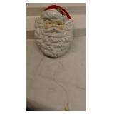 Vintage Ceramic Hanging Santa Music Box