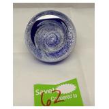Vintage Blown Art Glass Paperweight Signed