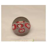 Vintage Art Glass Paperweight 2.5" R