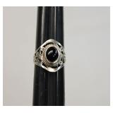 Vintage Sterling Silver Onyx Ring