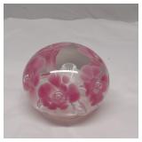 Vintage Art Glass Paperweight 4" R