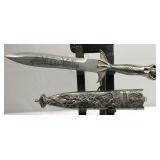 Metal Mermaid Dagger 17" Long