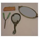 Vintage Art Nouveau Mirror & Vanity Items