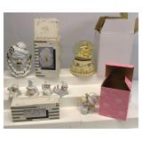Porcelain Figurines & Music Globe