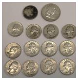 Silver US Quarters & 1963 Half Dollar 1917 Quarter