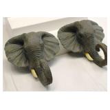 African Elephant Head Sculpture Wall Sconce 2