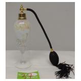 ROYAL LIMITED Art Glass Perfume Bottle W/Atomizer