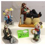 Lefton & Other Collectible Clown Figurines