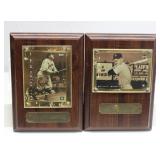 Babe Ruth & Mickey Mantle Wall Plaques