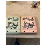 Pair of Vintage Ponytail Tune Tote 45 RPM Record s