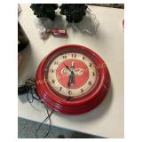 Coca-Cola Red Lighted Wall Clock