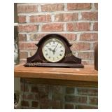 Vollmond Mahogany Napoleon Hat Mantel Clock