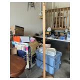 Chrome towel rack and clothes tree