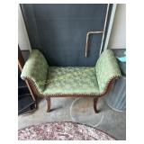 Victorian Style Scroll-Arm Window Bench