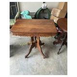Victorian Eastlake Walnut Square Lamp Stand