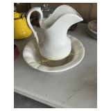 Small wash bowl and pitcher