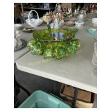 Indiana Glass Co. 26 pc punch bowl