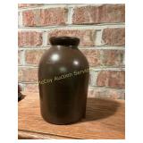 Antique Brown Glazed Stoneware Canning Jar