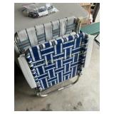 Three aluminum chairs