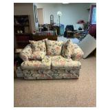 Floral Upholstered Sofa and Loveseat Set with Pill