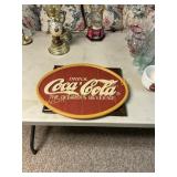 Two Coca-Cola Signs, Carved Wood and Mirrored
