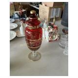 Ruby and gold container