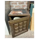 Faux-Wood Cabinet with Built-In Combination Safe