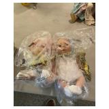 Two Vintage Baby Dolls in Original Packaging