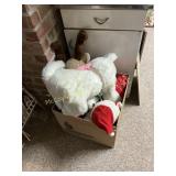 Box of Plush Stuffed Animals & Holiday Plush