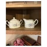 Ridgway ironstone Camille creamer and sugar