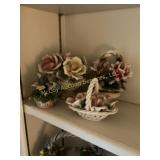 Capodimonte Italy Applied-Flower Porcelain, Shelfe