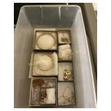Lot of costume jewelry gold colored