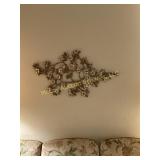 Gilt Metal Cherry Blossom Branch Wall Decor