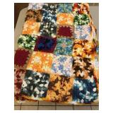 Hand-Crocheted Granny Square Afghan Blanket