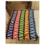 Hand-Crocheted Ripple Afghan Blanket