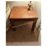 Oak Parquet-Top Square End Table