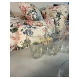 Three Vintage Green Tint Coca-Cola Glasses