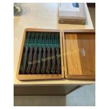 8 pc Cutco steak knives in wooden box