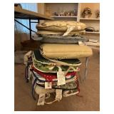 Large Lot of 14 Seat and Chair Cushions, Many New