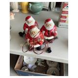 3 vintage lighted snowmen