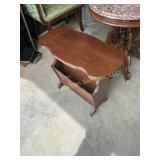 Walnut magazine rack stand