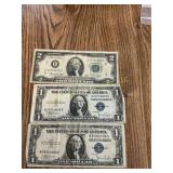 2 silver certificates and 2 bill
