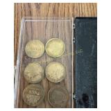 6 commerative coins