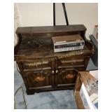 Small dry sink cabinet radio