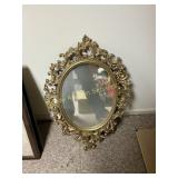 Lot of 3 Framed Mirrors Incl Ornate Gold Oval