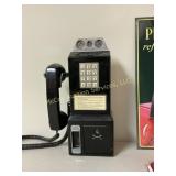 Retro Wall-Mount Pay Phone Replica, Push-Button